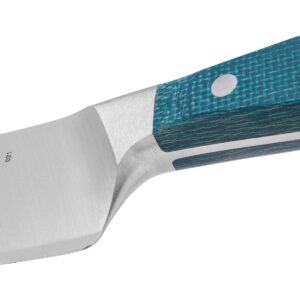 Arcos Forged Rocking Santoku Knife Stainless Steel 7 Inch. Micarta Handle & Special Silk Edge and Silver Blade 190 mm. Series Brooklyn. Blue Color . Impress and Amaze with Every Cut