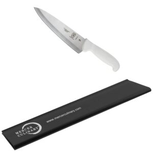 mercer culinary ultimate white 8-inch chef's knife and knife guard