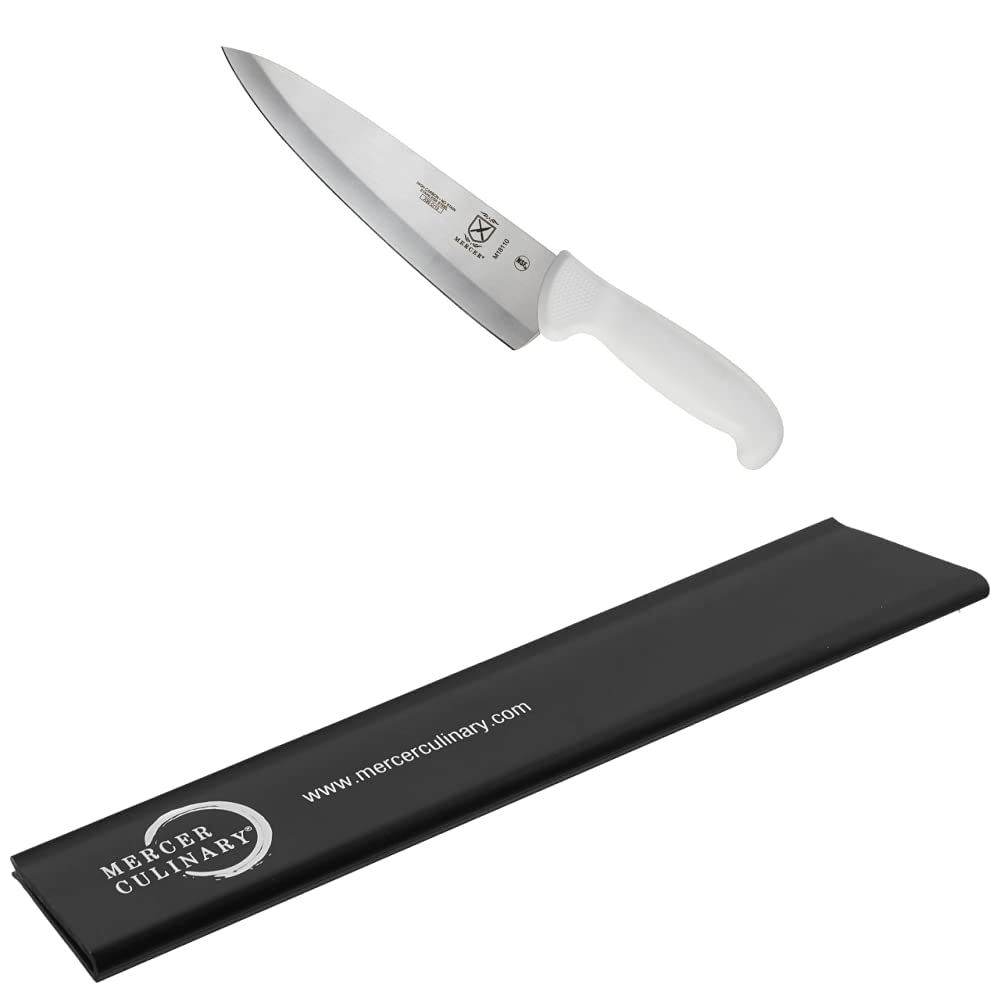 Mercer Culinary Ultimate White 8-Inch Chef's Knife and Knife Guard