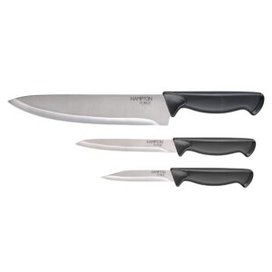 hampton forge – emmett – 3 piece knife set – black