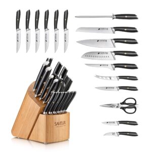 Saveur Selects 1026320 German Steel Forged 17-Piece Knife Block Set