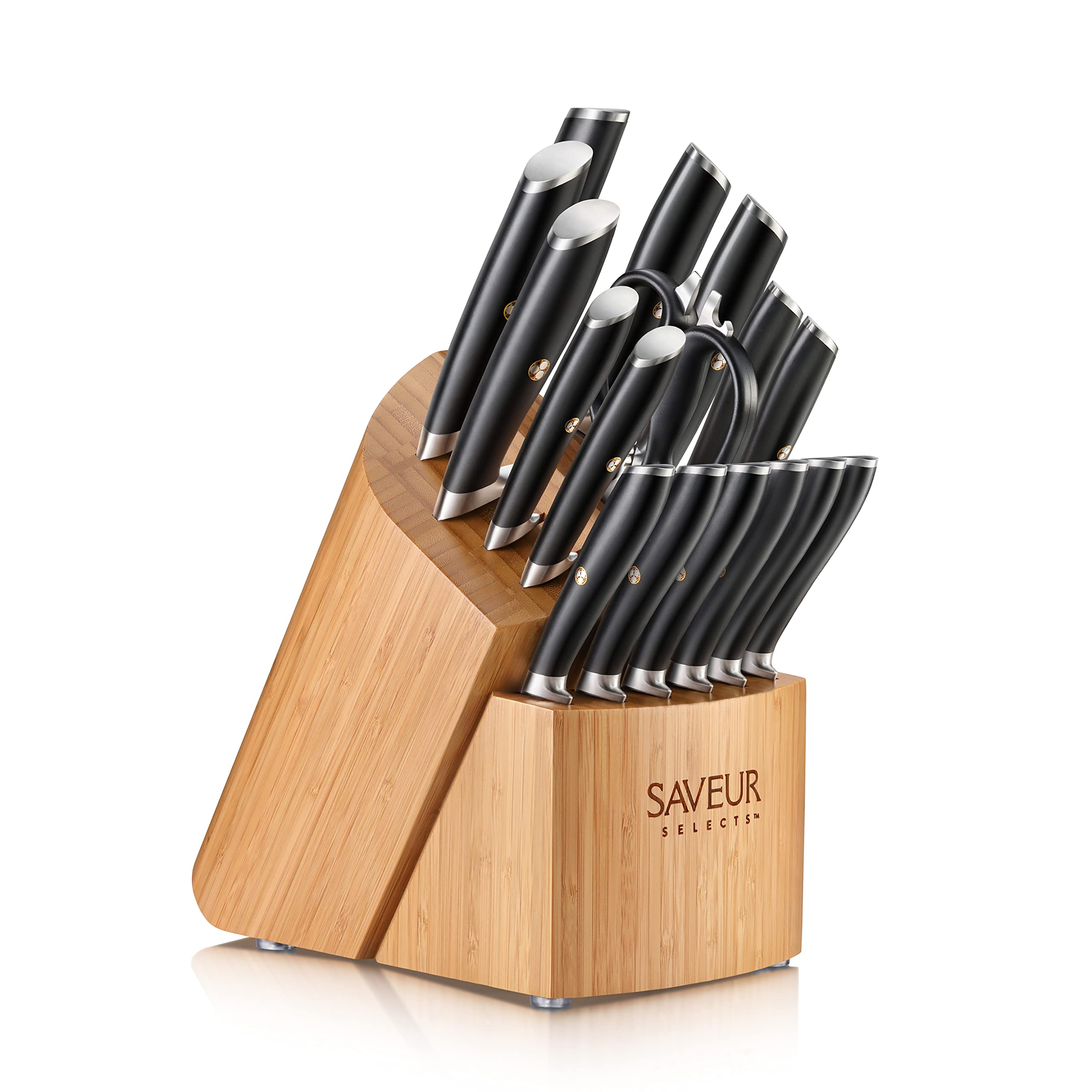 Saveur Selects 1026320 German Steel Forged 17-Piece Knife Block Set