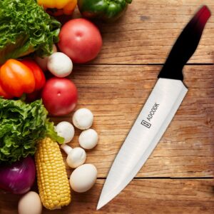 ADCODK Chef Knife - Pro Kitchen Knife 8 Inch Chef's Knives Stainless Steel With Sheath Ergonomic Handle