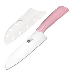 liangtai ceramic knife 7 inch chef's knife (light pink handle)