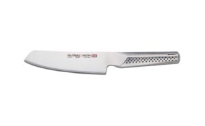 global ukon nakiri knife with 14cm square tipped blade, vegetable knife, cromova 18 stainless steel