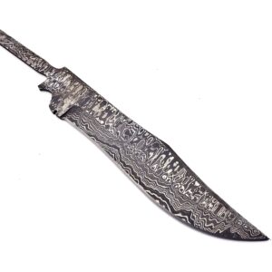 BB-4040 Handmade Damascus Steel 15 Inches Blank Blade Knife Beautiful Pattern on the Blade, Make your own desire of Handle and be proud of your work