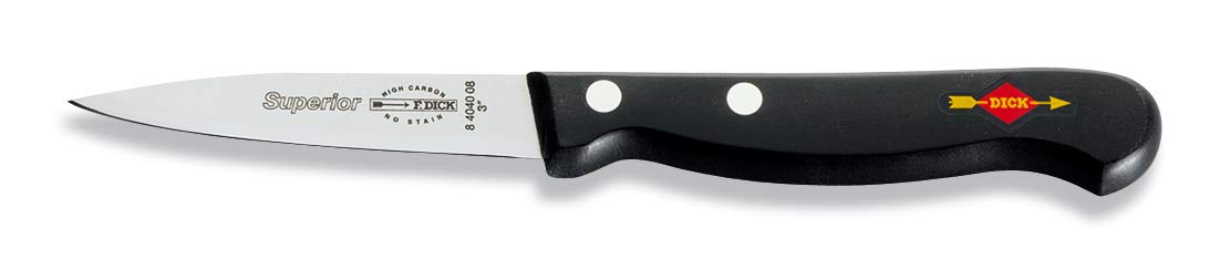 F Dick 8404008 Superior Paring Knife 3-1/4" blade stainless steel