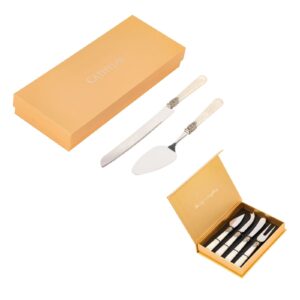 cathylin reverie collection wedding cake knife and server set and 4-piece cheese tool set