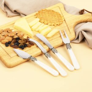 CATHYLIN REVERIE Collection Wedding Cake Knife and Server Set and 4-Piece Cheese Tool Set