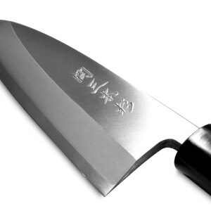 Seki Japan Japanese Seki SANBONSUGI Sushi Chef Knife, Stainless Steel Sashimi Deba Knife, Magnolia Wood Handle, 150 mm (5.9 in) for Left-Handed