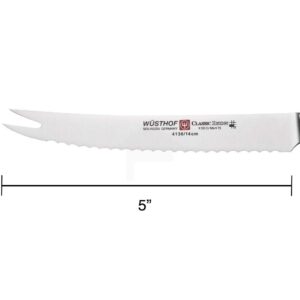 Wüsthof Classic IKON Precision Forged High-Carbon StainlessSteel German Made, 5" Toma, 5" Tomato Knife Full-Tang Handle with Half Bolster