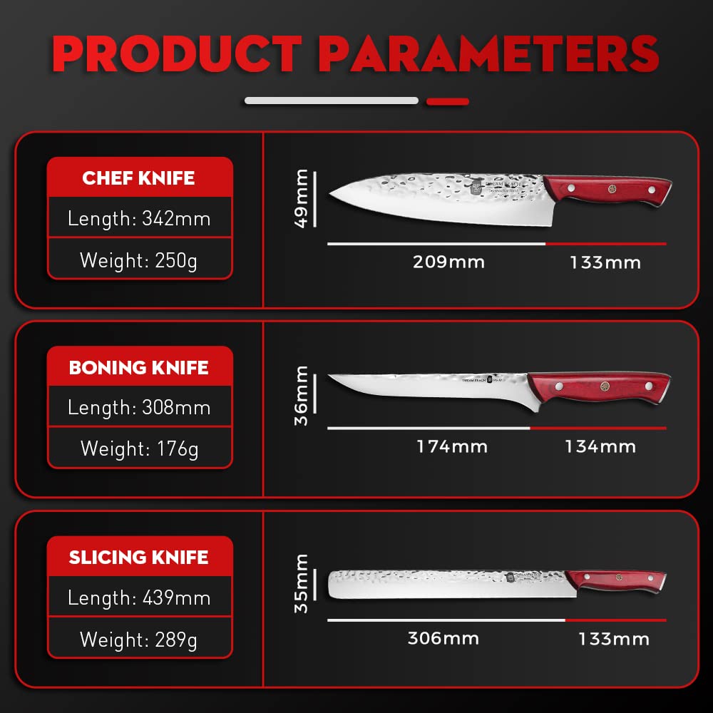 VG10 Slicing Knife, 16 inch Japanese Carving Knife Ultra Sharp Forged High Carbon Stainless Steel Long Brisket Knife For Meat Cutting BBQ Watermelon Full Tang Kitchen Knives Ergonomic Handle Gift Box