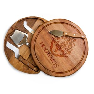 picnic time 855-04-512-053-18 acacia circo cheese board and knife set charcuterie board set wood cutting board 10.2 x 10.2 x 1.6 harry potter hogwarts - acacia wood