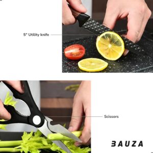 Kitchen Knife Set High Carbon Stainless Steel Chef with Handle Ultra Sharp Piece Kitchen Knives Set Block Stainless Steel Cutting Sets Ceramic Professional