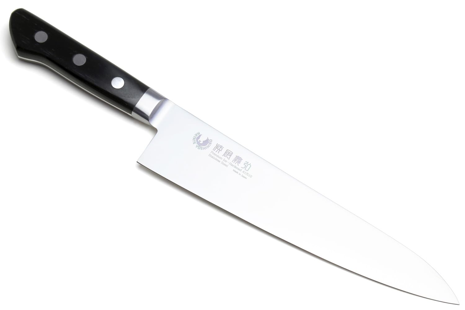 Yoshihiro INOX Aus-10 Stain-Resistant Steel Ice Hardened Gyuto Chefs Knife (9.5'' (240mm))