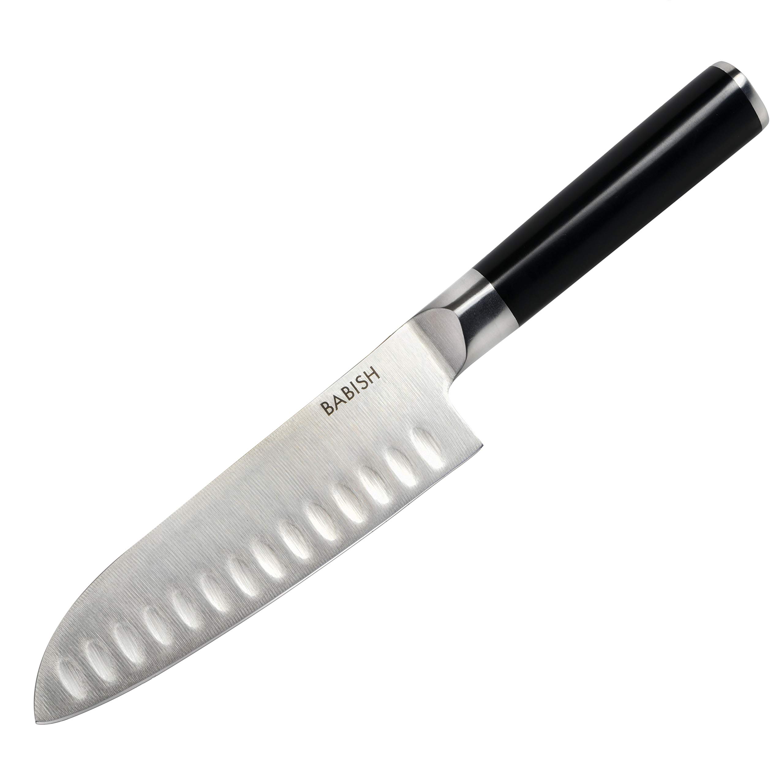 Babish High-Carbon German Steel Chef and Santoku Knife Set