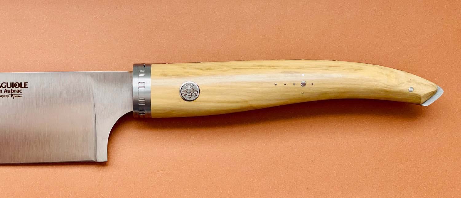 Laguiole en Aubrac Cuisine Gourmet Stainless Fully Forged Steel Made In France Cook's Chef 's Knife, 8-in / 20.3cm (Boxwood Handle)