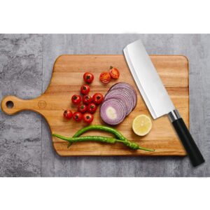 MiHerom 7" Razor Sharp Meat Cleaver and Vegetable Kitchen Knife,Nakiri Knife for Home and Kitchen