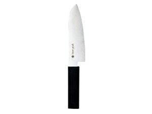 snow peak field kitchen santoku knife - durable & light kitchen utensil - steel & rubber - 9.3 oz