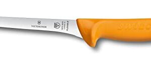 Victorinox "Swibo" Boning Knife with 16 cm Curved/Narrow Flexible Blade, Stainless Steel, Yellow, 30 x 5 x 5 cm