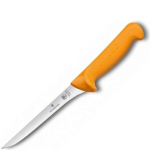 Victorinox "Swibo" Boning Knife with 16 cm Curved/Narrow Flexible Blade, Stainless Steel, Yellow, 30 x 5 x 5 cm