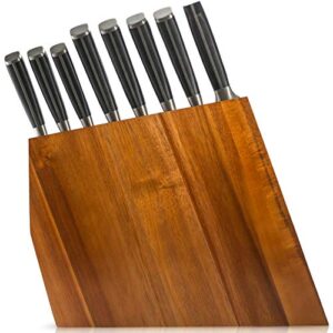 CUTLUXE 4 Pcs Steak Knife Set & 8 Pcs Knife Block Set– Forged High Carbon German Steel – Full Tang & Razor Sharp – Ergonomic Handle Design – Artisan Series