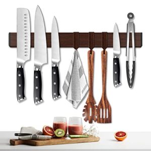 Fridge Applicable 17 inch Walnut Wood Grain Knife Magnetic Strip No Drilling,Magnetic Knife Holder For Wall,Magnetic Knife Rack,Magnetic Knife Bar