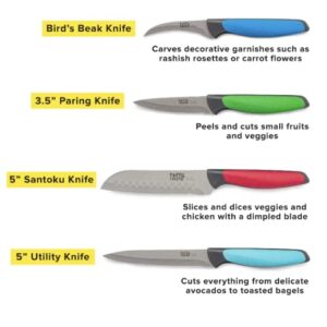 EPOCA INTERNATIONAL Tasty 4 Piece Utility Knife Set Stainless Steel