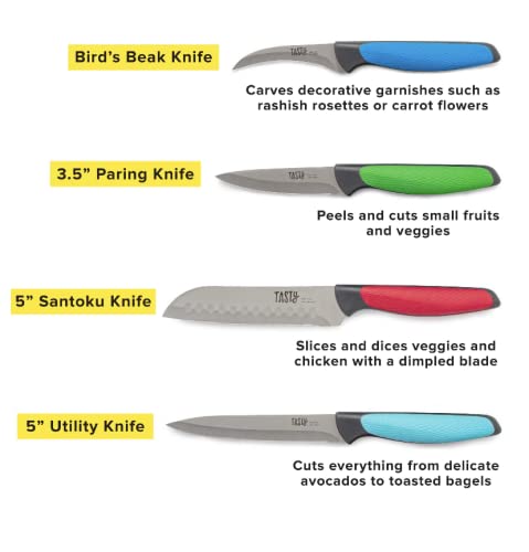 EPOCA INTERNATIONAL Tasty 4 Piece Utility Knife Set Stainless Steel