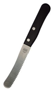 the kosher cook black spreading knife - 4.5” serrated spreading kitchen knife - color coded kitchen tools