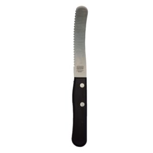 The Kosher Cook Black Spreading Knife - 4.5” Serrated Spreading Kitchen Knife - Color Coded Kitchen Tools