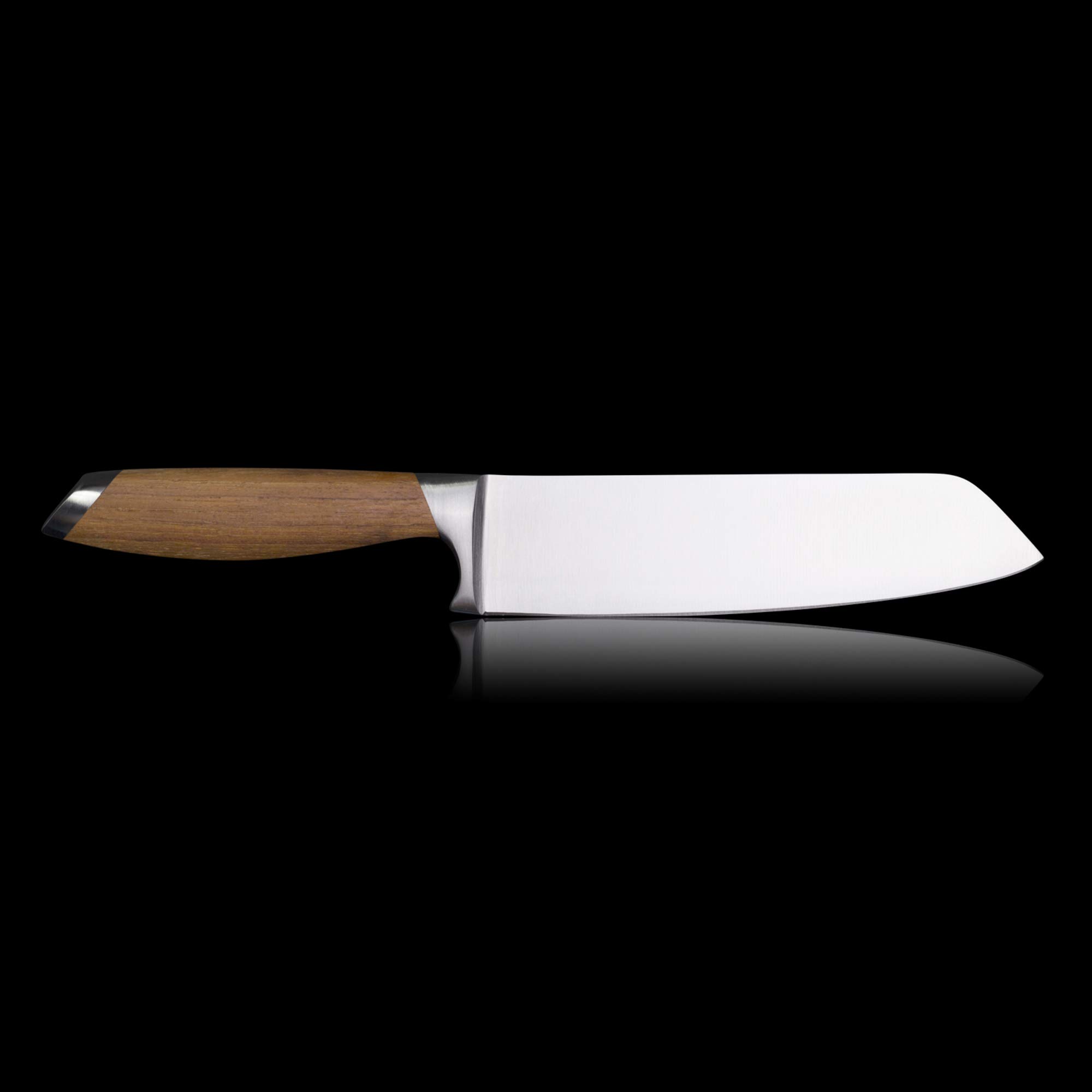 Schmidt Brothers - Bonded Teak 5" Santoku Knife, High-Carbon German Stainless Steel Multipurpose Kitchen Cutlery