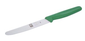 icel 4.25 inch straight round edge, high carbon german stainless steel razor sharp blade, super grip, green handle
