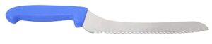cozzini cutlery imports 9 inch blue offset bread knife - serrated deli / sandwich knife