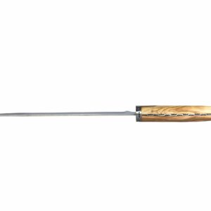 Laguiole en Aubrac Cuisine Gourmet Stainless Fully Forged Steel Made In France Bread Serrated Knife With Olivewood Handle, 9-in / 25cm