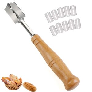 yellrin bread lame slashing tool dough bread bakers scoring knife tool with 14 blades (bread lame)