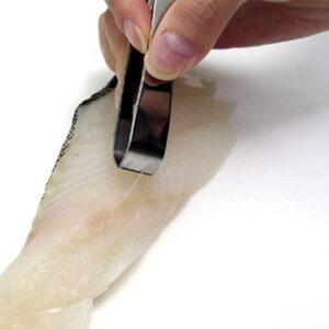 Seki Japan Fish Bone Tweezers, 4 inch Stainless Steel Debone Removal Tool for Salmon Tuna Sea bream Sushi Fish