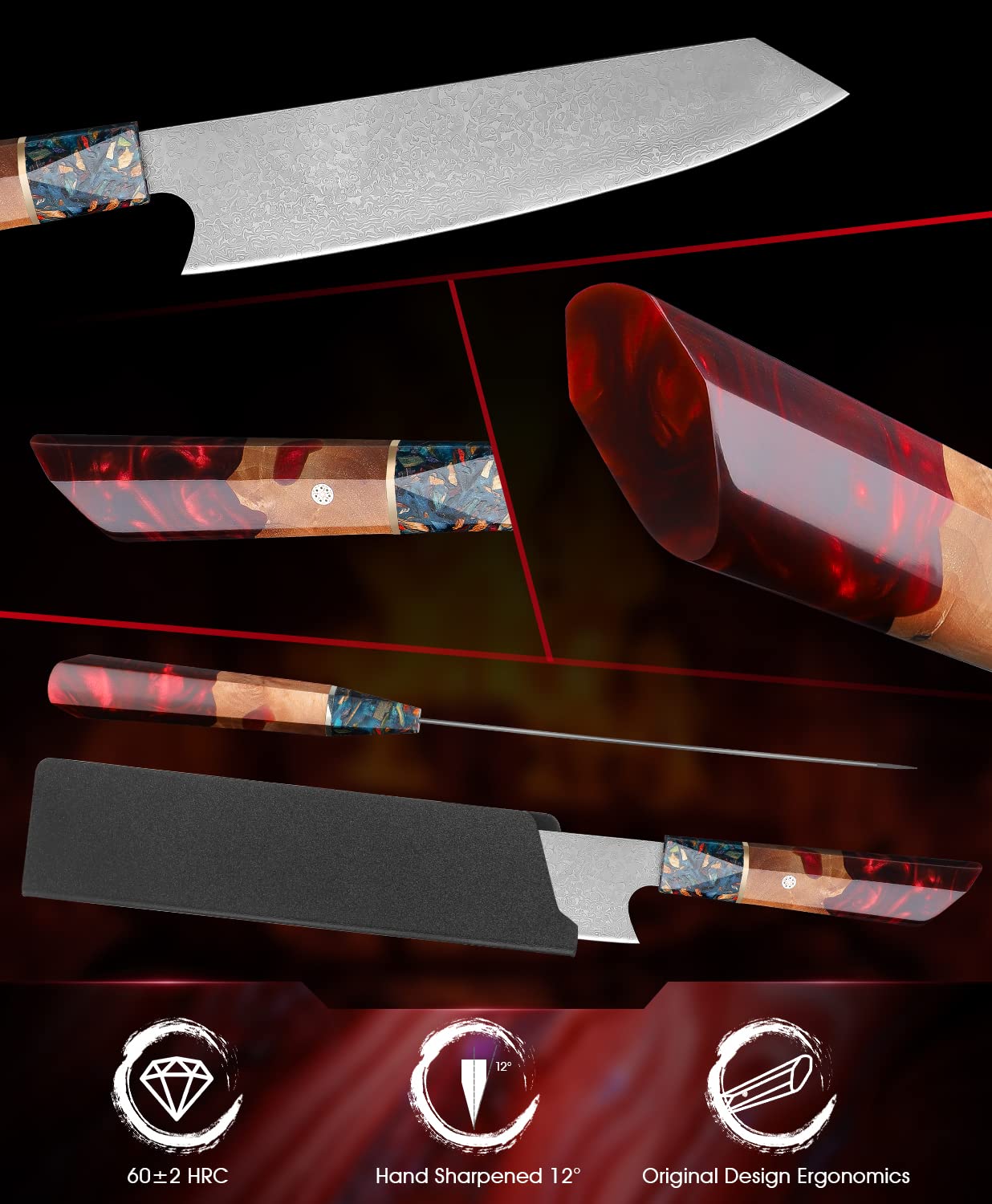 Huusk Premium Slicing Knife Bundle with Professional Meat Cutting Knife