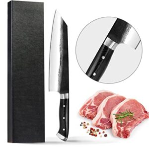 BLACKSMITH-SWORD's Professional Kitchen Knife, 9 Inch chef knife high carbon steel Ultra Sharp chefs knife, G 10 Micarta, Bolster & Pommel Handle,Boning Knives ,Chef's Knives