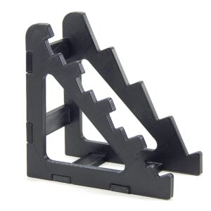 Black Knife Display Stand Rack Holder Organizer For 4 Pocket Knives - Holds Four Folded Blades - Sits On Flat Surface