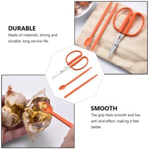 Hemoton 5Pcs Set eat crab set lobster crab leg crab crackers shrimp cleaner seafood nut plier crab eating tools crab pliers crab nut shrimp deveiner crab picks crab claw Stainless steel pp