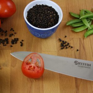 Gryffin Chef Knife 8 inch High Carbon German Steel Full tang for Kitchen with ergonomic pakkawood handle ultra sharp blade edge