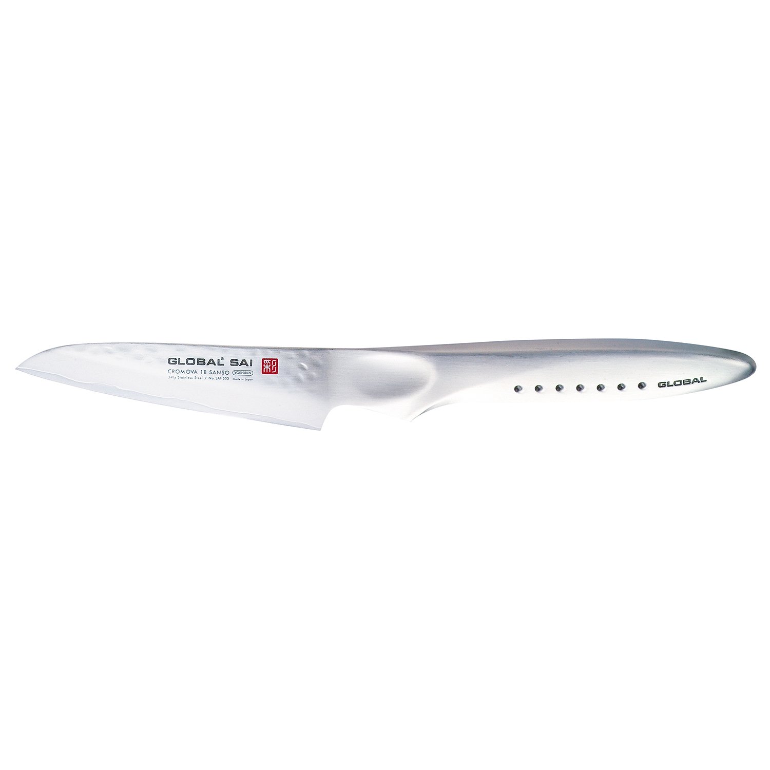 Global SAI-S03, SAI Paring Straight Knife, 3-1/2", Stainless Steel