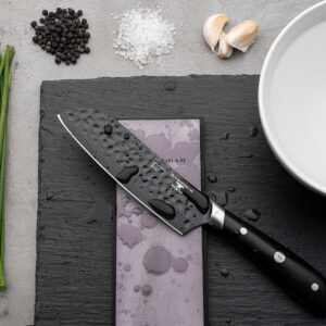 Rockingham Forge Ashwood Series 4" Paring Knife Kitchen Peeling Knife with Ice Hardened Vanadium Steel Blades