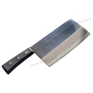 Sunrise Stainless Steel Veggie/Meat/Poultry Cleaver with Black Rubber Handle (6.85" L x 3.5" W)