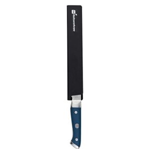 Restaurantware Sensei 8.5 x 1.4 Inch Knife Sleeve, 1 BPA-Free Knife Protector - Fits Fillet Knife, Felt Lining, Black Plastic Knife Blade Guard, Durable, Cut-Proof