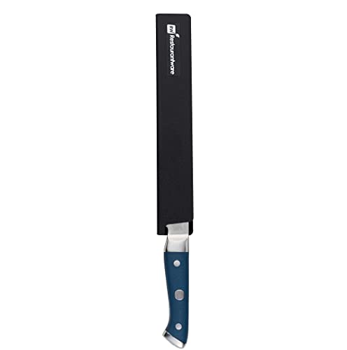 Restaurantware Sensei 8.5 x 1.4 Inch Knife Sleeve, 1 BPA-Free Knife Protector - Fits Fillet Knife, Felt Lining, Black Plastic Knife Blade Guard, Durable, Cut-Proof