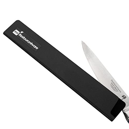 Restaurantware Sensei 8.5 x 1.4 Inch Knife Sleeve, 1 BPA-Free Knife Protector - Fits Fillet Knife, Felt Lining, Black Plastic Knife Blade Guard, Durable, Cut-Proof