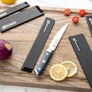 Restaurantware Sensei 8.5 x 1.4 Inch Knife Sleeve, 1 BPA-Free Knife Protector - Fits Fillet Knife, Felt Lining, Black Plastic Knife Blade Guard, Durable, Cut-Proof