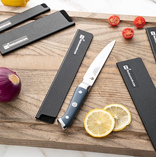 Restaurantware Sensei 8.5 x 1.4 Inch Knife Sleeve, 1 BPA-Free Knife Protector - Fits Fillet Knife, Felt Lining, Black Plastic Knife Blade Guard, Durable, Cut-Proof